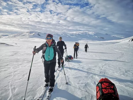 Raid en ski en Laponie Suédoise - Activité Jura - Ce raid à ski nordique en autonomie avec pulka sur la Kungsleden (La...