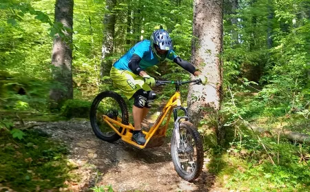 Descente en Trottinette de montagne dans le Jura - Activité Jura - Activité ludique de descente avec une trottinette de...