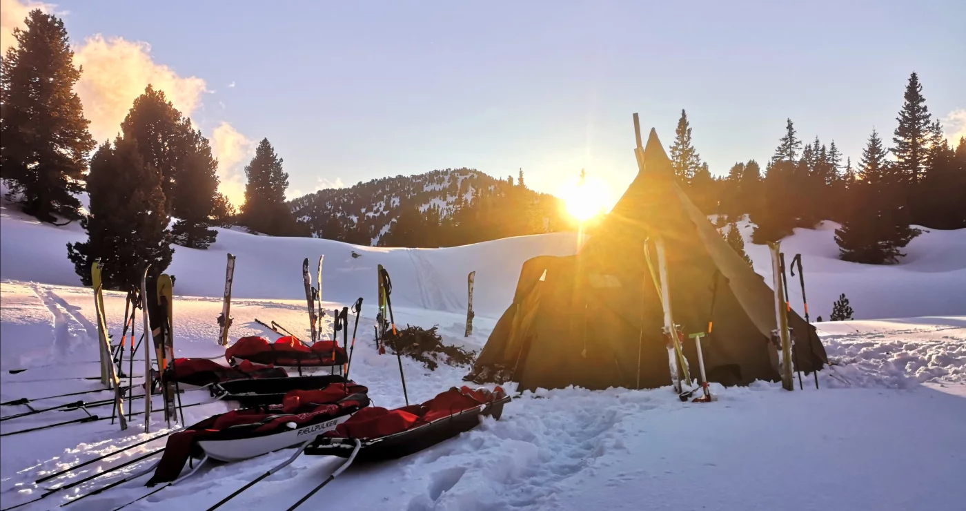 Moment de partage en hiver dans le Jura